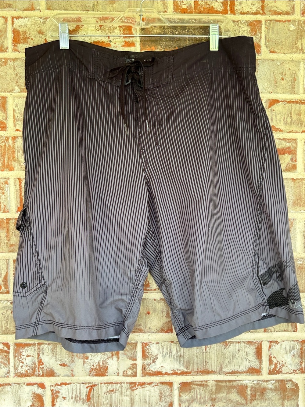Billabong Men's Black Pinstripe Swim Shorts